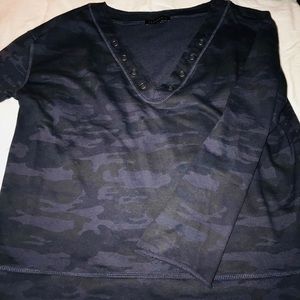 Sanctuary blue camo sweatshirt